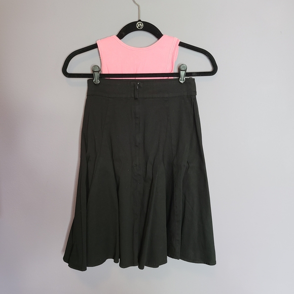 Collectif Black A-Line Skirt with Pink Flamingo Accent - Picture 9 of 9